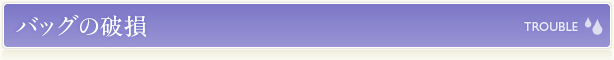 バッグの破損